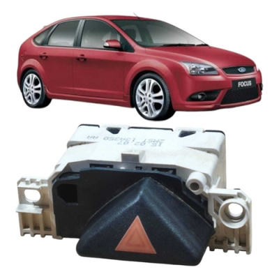 Botão Pisca Alerta Focus 1.6 2008 2M5T13A350 Preto