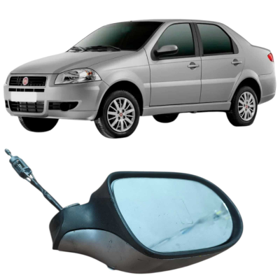 Retrovisor Lado Esquerdo Fiat Siena 2013 E9026477 Original
