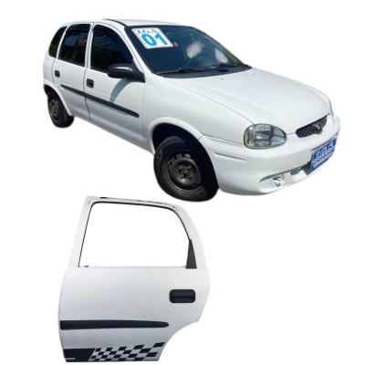 Porta Traseira Esquerda Branca Gm Corsa 1998 4P 039Eh822