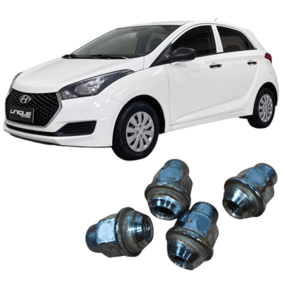 Kit 4 Porca Roda Hyundai Hb20 1.0 3C 2017 Original