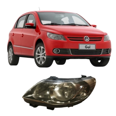 Farol Dianteiro Esquerdo Volkswagen Gol 2010 1.0 Original