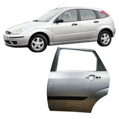 Porta Traseiro Esquerdo Prata Ford Focus Hatch 2008 4 Portas