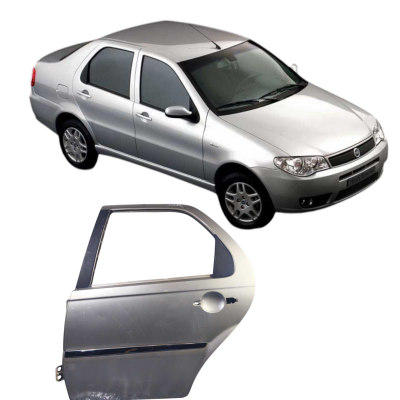 Porta Traseira Esquerda Cinza Fiat Siena 2006 4P 20282B28
