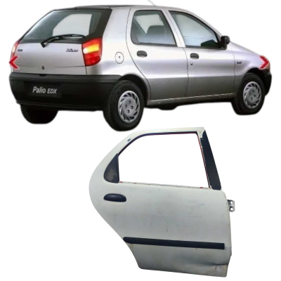 Porta Traseira Direita Branca Fiat Palio 1997 (Com Detalhe) 