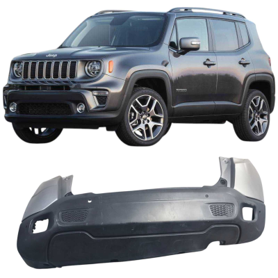 Parachoque Traseiro Cinza Jeep Renegade 2018 2019 1632489X