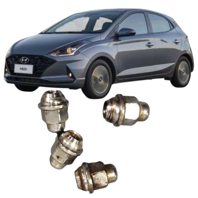 Jogo Parafuso Roda Hyundai Hb20 1.0 3C 2021 Original