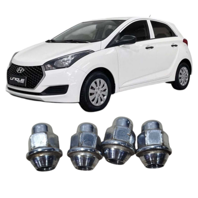 Jogo 4 Porcas Roda Hyundai Hb20 2017 Original