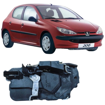 Fechadura Traseira Direita Peugeot 206 2008 1.4 Sensation